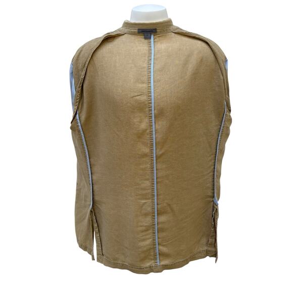Johnston & Murphy Linen Blend Jacket Sz XL Beige Lightweight 3 Button Casual - Picture 7 of 12
